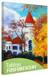 Tablou fosforescent Castel alb 60 cm x 40 cm