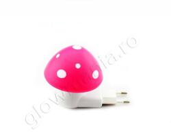  Lampa de veghe cu senzor - forma ciuperca Roz