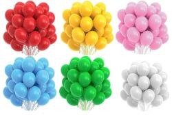Procart Set 100 baloane petrecere, material latex, forma ovala 30 cm Rosu