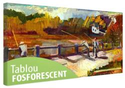 Tablou fosforescent Pescuind 60 cm x 30 cm