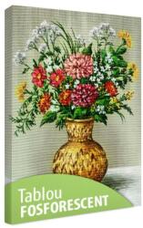 Tablou fosforescent Buchet de flori in vas african 52 cm x 90 cm