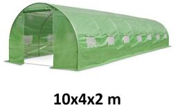 ProCart Sera tip tunel, 10x4x2 m, folie PE si cadru otel, filtru UV4, 14 ferestre laterale