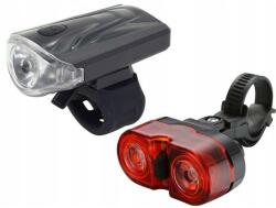 ProCart Set far si stop LED pentru bicicleta, 3 moduri iluminare, coliere de fixare