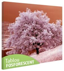 Tablou fosforescent Copac iarna 30 cm x 30 cm