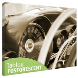 Tablou fosforescent Bord masina retro 30 cm x 20 cm