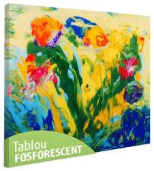 Tablou fosforescent Abstract pe sticla 50 cm x 50 cm