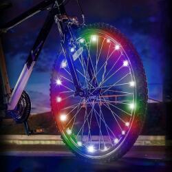 ProCart Lumini decorative pentru roata bicicleta, 20 LED-uri colorate, 2 moduri iluminare, fir 2 m