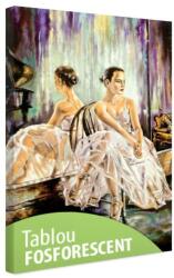  Tablou fosforescent Balerina langa oglinda 60 cm x 40 cm