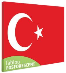 Tablou fosforescent Steag Turcia 60 cm x 40 cm