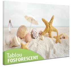  Tablou canvas fosforescent Scoici pe plaja, 60x40 cm