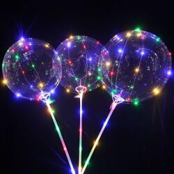 Procart Balon Bobo luminos, 50 LED-uri multicolore, diametru 35 cm, 3 moduri iluminare