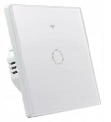 masterLED Intrerupator simplu Smart touch, WiFi, Android si iOS, indicator LED, alb