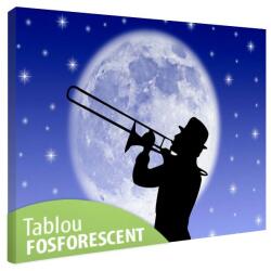 Tablou fosforescent Trompetist 30 cm x 20 cm