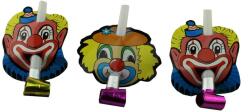 Procart Suflatori spirala Clown pentru petrecere, set 3 bucati multicolore