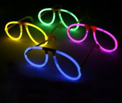 Procart Ochelari luminescenti, forma aviator, accesoriu neon party, diverse culori Albastru