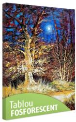 Tablou fosforescent Padure noaptea 60 cm x 40 cm