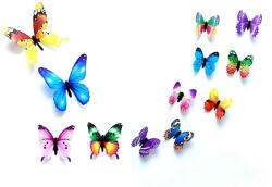 Pro Cart Set fluturi decorativi fosforescenti, 12buc, autoadezivi, 11-6cm, multicolor - glowmania - 11,90 RON