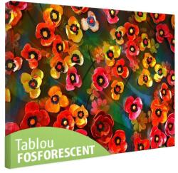 Tablou fosforescent Panselute multicolore 30 cm x 20 cm
