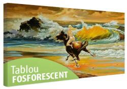 Tablou fosforescent Calarind pe malul apei 80cm x 40 cm