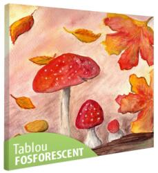  Tablou fosforescent Ciuperci de toamna 80 cm x 80 cm
