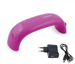 Esperanza Mini lampa LED UV 9W, alimentare USB, timer 30-60 secunde, roz, Esperanza