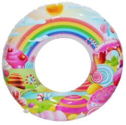 Colac de baie gonflabil Lollipop pentru copii, imprimeu multicolor 80 cm