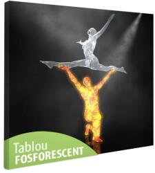 Tablou fosforescent Apa si foc 50 cm x 50 cm