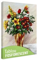  Tablou fosforescent Buchet de flori in vaza 30 cm x 20 cm