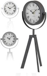 Segnale Ceas decorativ de masa, metalic, model vintage, diametru 15 cm Negru