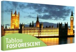 Tablou fosforescent Big Ben si Palatul Parlamentului 80cm x 40 cm