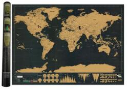 Procart Harta razuibila a lumii, limba engleza, stickere si accesorii incluse, 82.5 x 59.5 cm