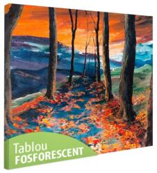 Tablou fosforescent Drum de toamna 30 cm x 30 cm