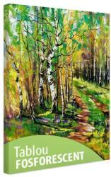  Tablou fosforescent Padure de mesteceni 30 cm x 20 cm