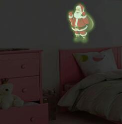Sticker decorativ glow luminos Mos Craciun