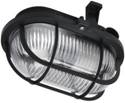 Anco 321183 max 60W IP44 230V E27 műanyagrácsos fekete ovális hajólámpa (321183) - pcx