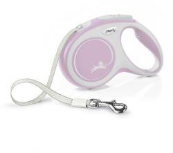 flexi New Comfort lesa automata cu banda pentru caini, roze, marimea M, 5 m