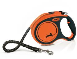 flexi Xtreme L Tape 5 m Lesa pentru caini automata, cu snur, portocaliu