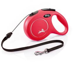 flexi New Classic lesa automata cu sir pentru caini, rosu, marimea M, 8 m