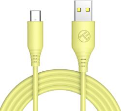 Tellur Cablu silicon Tellur USB la Type-C 3A 1m Galben (TLL155400)