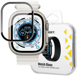 Wozinsky Accesoriu smartwatch Wozinsky Tempered Glass 9H compatibila cu Apple Watch Ultra 49mm Black (9145576274569)