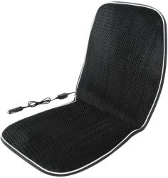 COMPASS Husă de scaun încălzită cu termostat 12V neagră (CP0199)