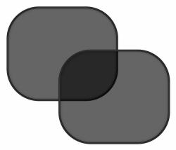 COMPASS Parasolar cu ventuze 2 buc. negru (CP0119)