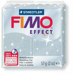 FIMO Gyurma, 57 g, égethető, FIMO Effect, csillámos ezüst (FM8020812) (8020-812)