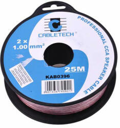 Cabletech Cablu difuzor CCA 2x1.00mm transparent 25m (KAB0396) - electrostate
