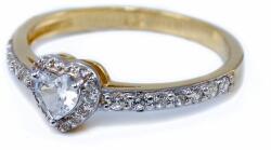 Ékszershop Köves szives bicolor arany eljegyzési gyűrű (SZ31) - ekszershop - 121 220 Ft