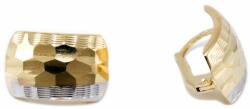 Ékszershop Bicolor vésett mintás arany fülbevaló (1216529)