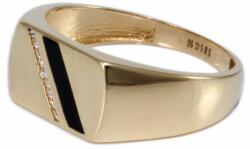 Ékszershop Köves zománcos arany pecsétgyűrű (1266727)