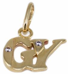 Ékszershop Köves arany "GY" betű medál (1241412)