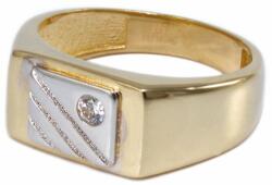 Ékszershop Bicolor köves arany pecsétgyűrű (1256832)