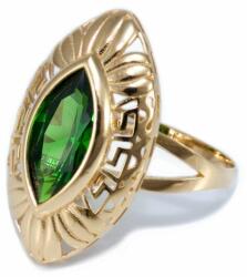 Ékszershop Ovális zöld köves arany gyűrű (1247949)